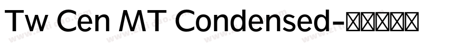 Tw Cen MT Condensed字体转换